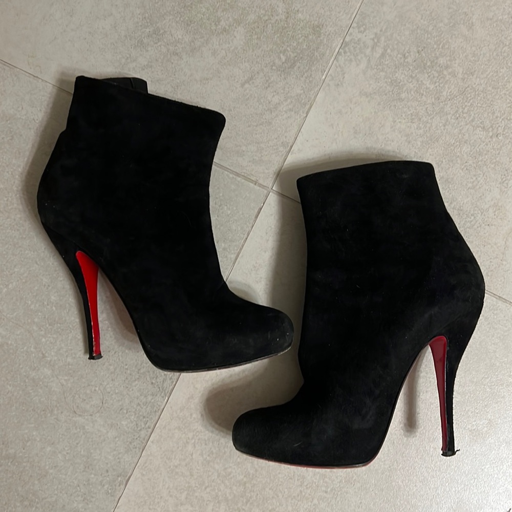 Christian louboutin feticha wedge booties